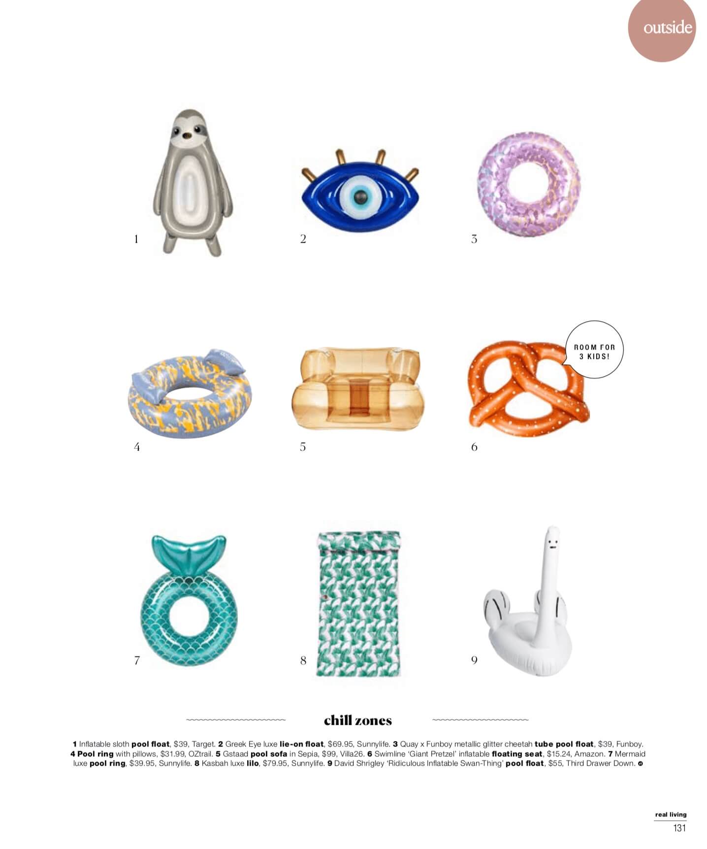 Real Living Magazine pool accessories edit