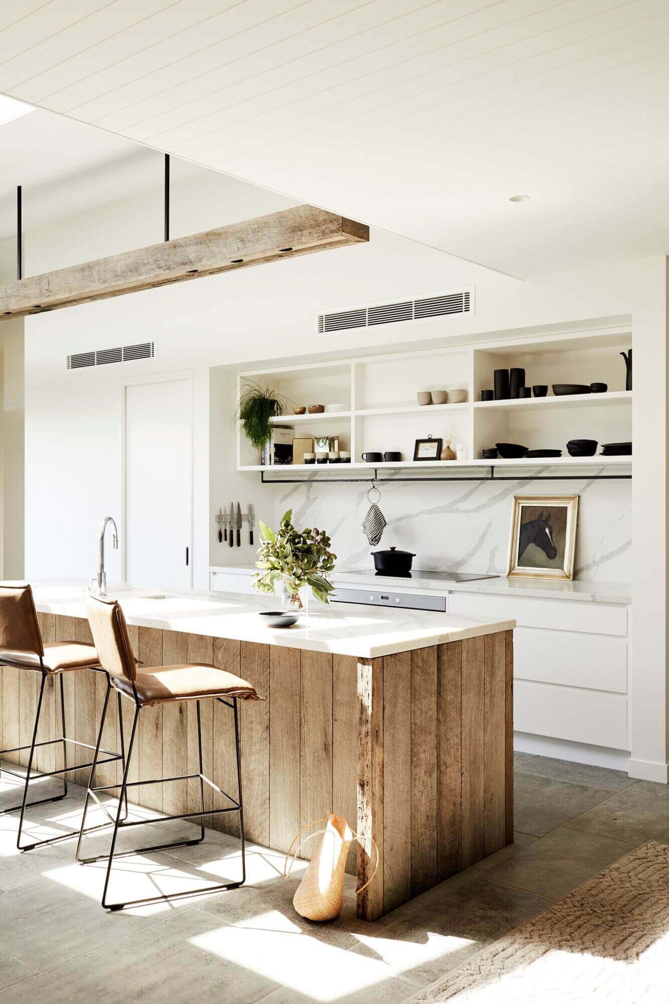 Open kitchen at The Lodge, Byron Beach Abodes