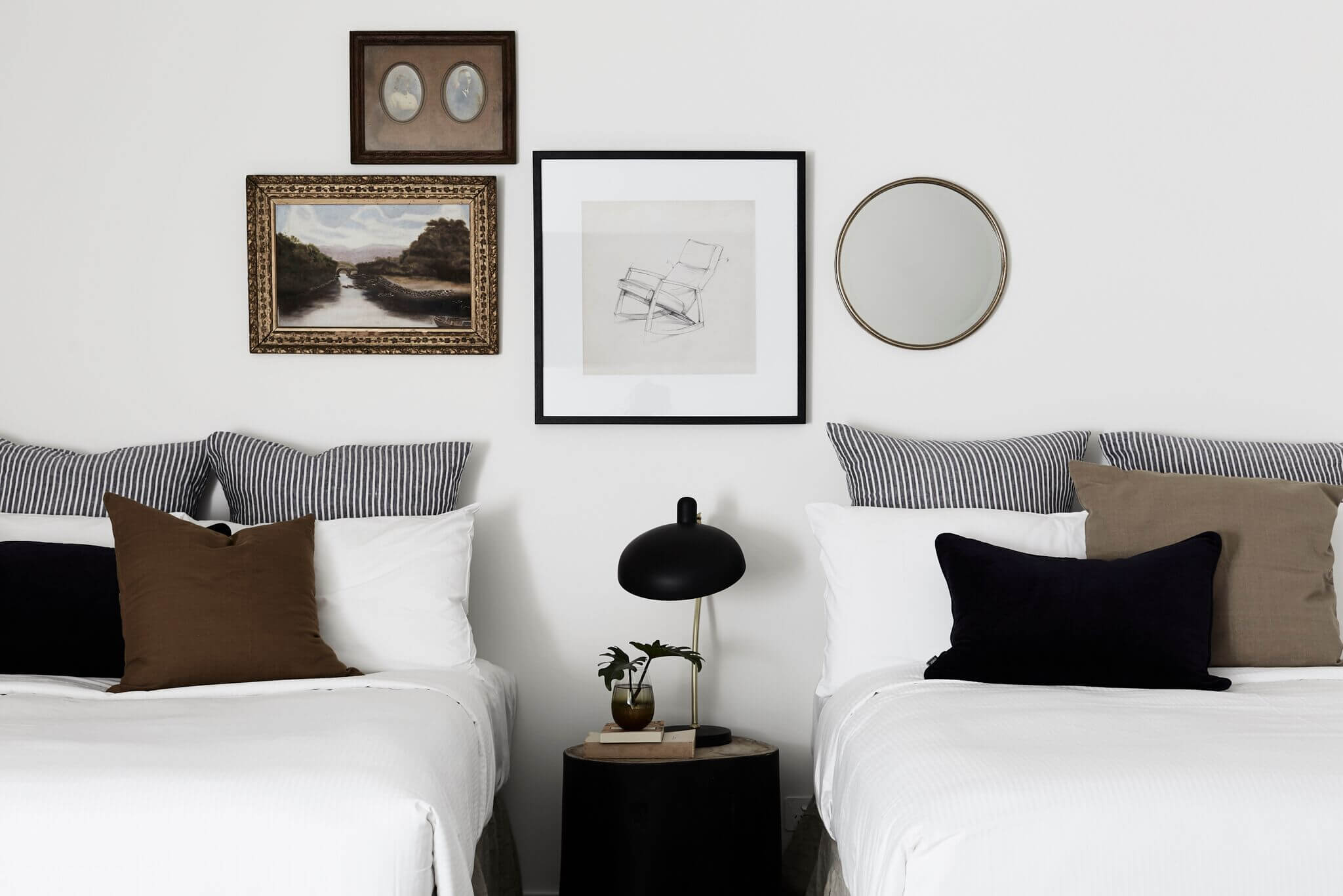 Curated wall art at the Bower Suites, The Bower Byron Bay hotel