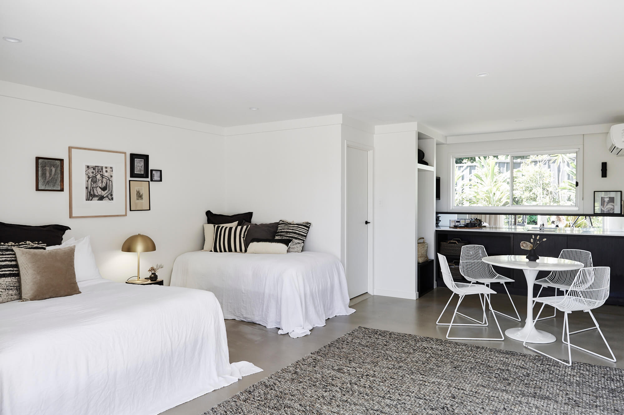 Open plan accommodation at the Bower Suites, The Bower Byron Bay hotel